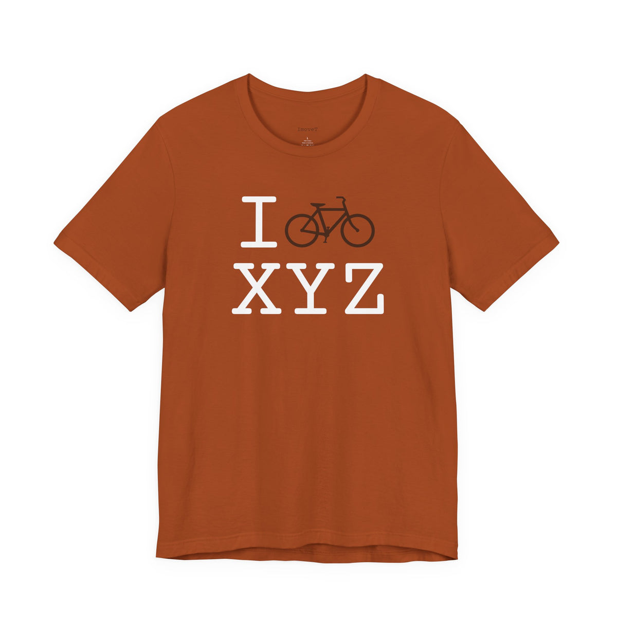 I Bike unisex T, brown bike