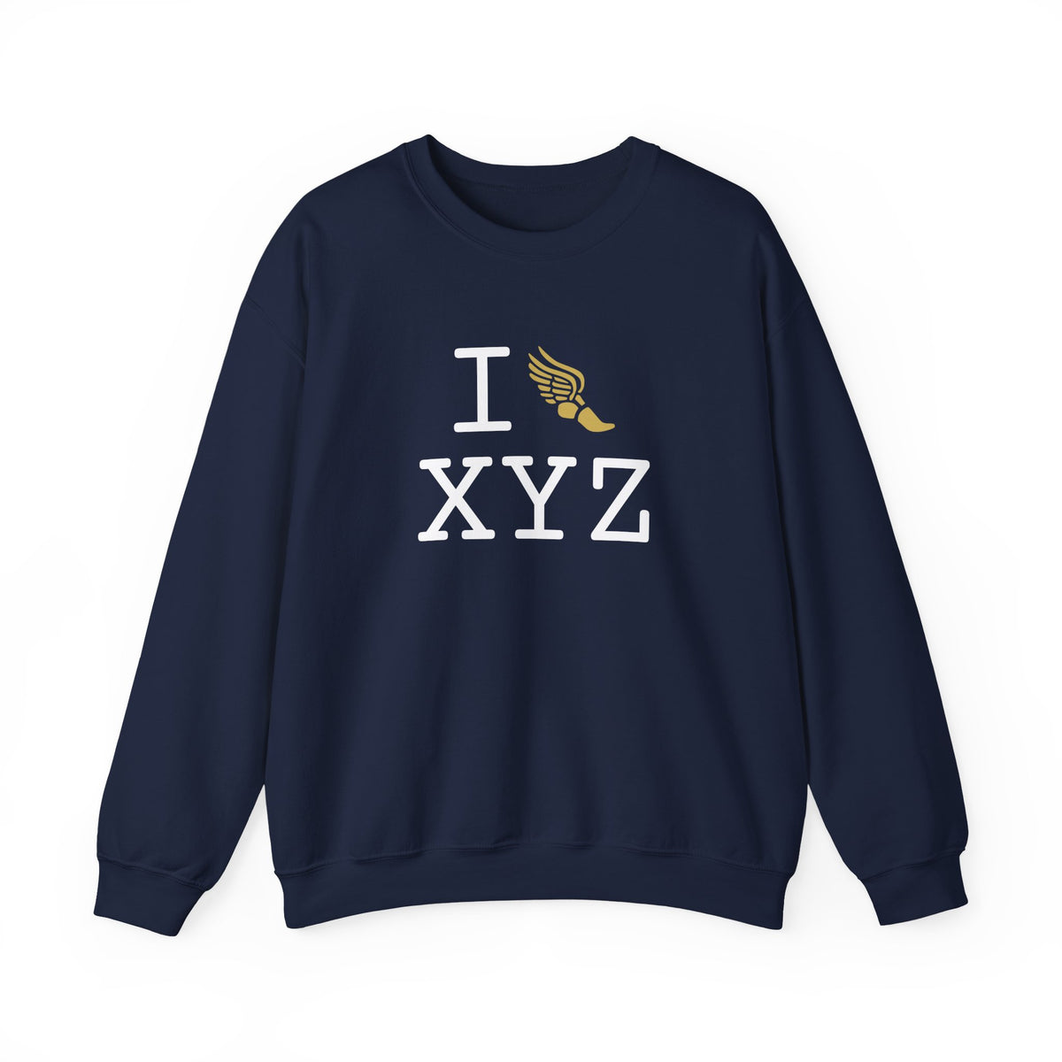 I Run sweatshirt, gold logo