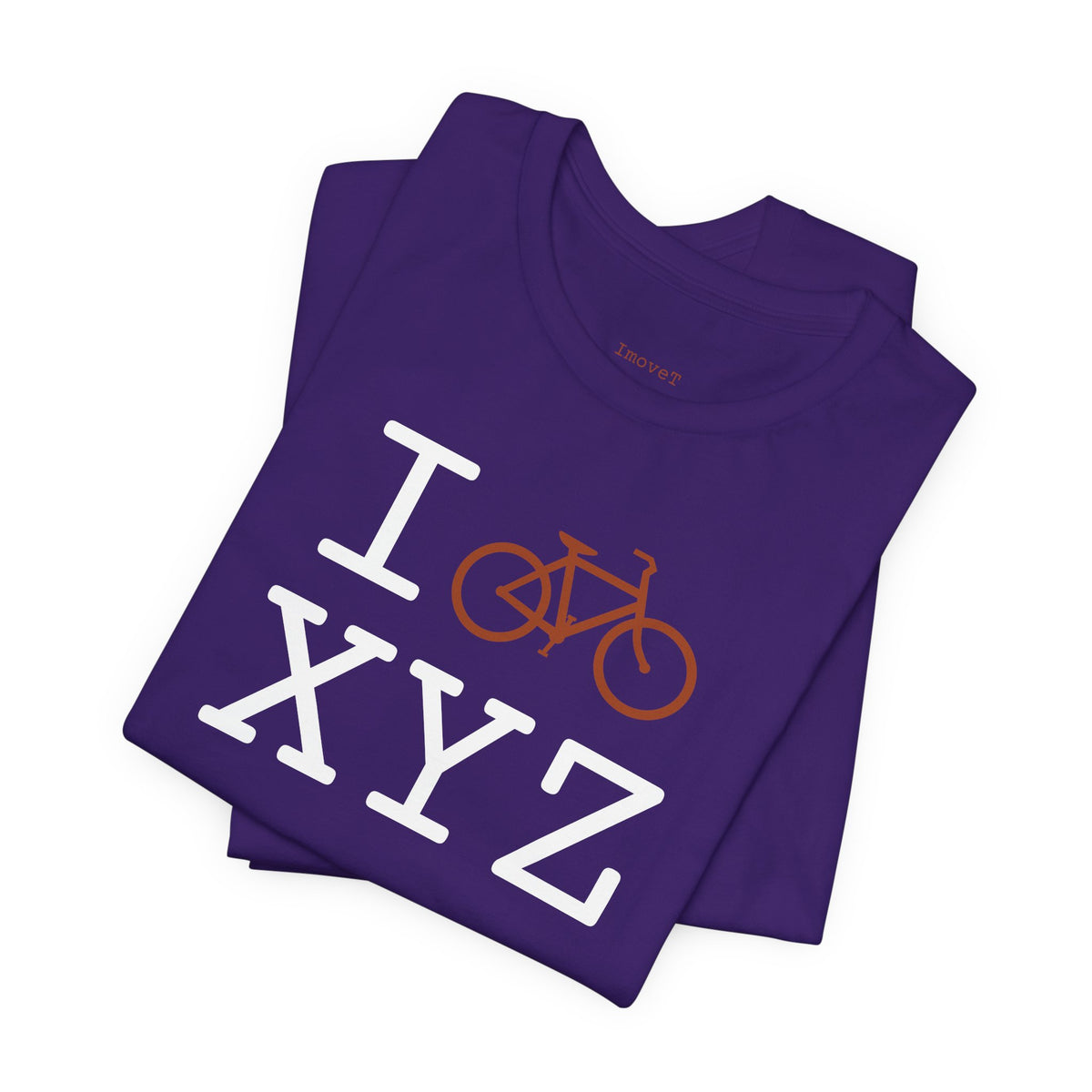 I Bike unisex T, dark orange bike