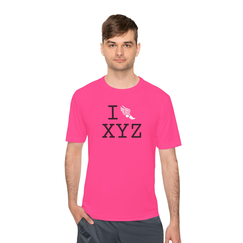 I Run athletic T, white logo