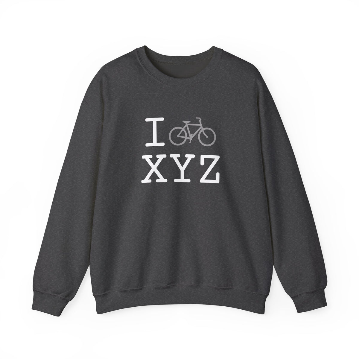 I Bike sweatshirt, grey bike