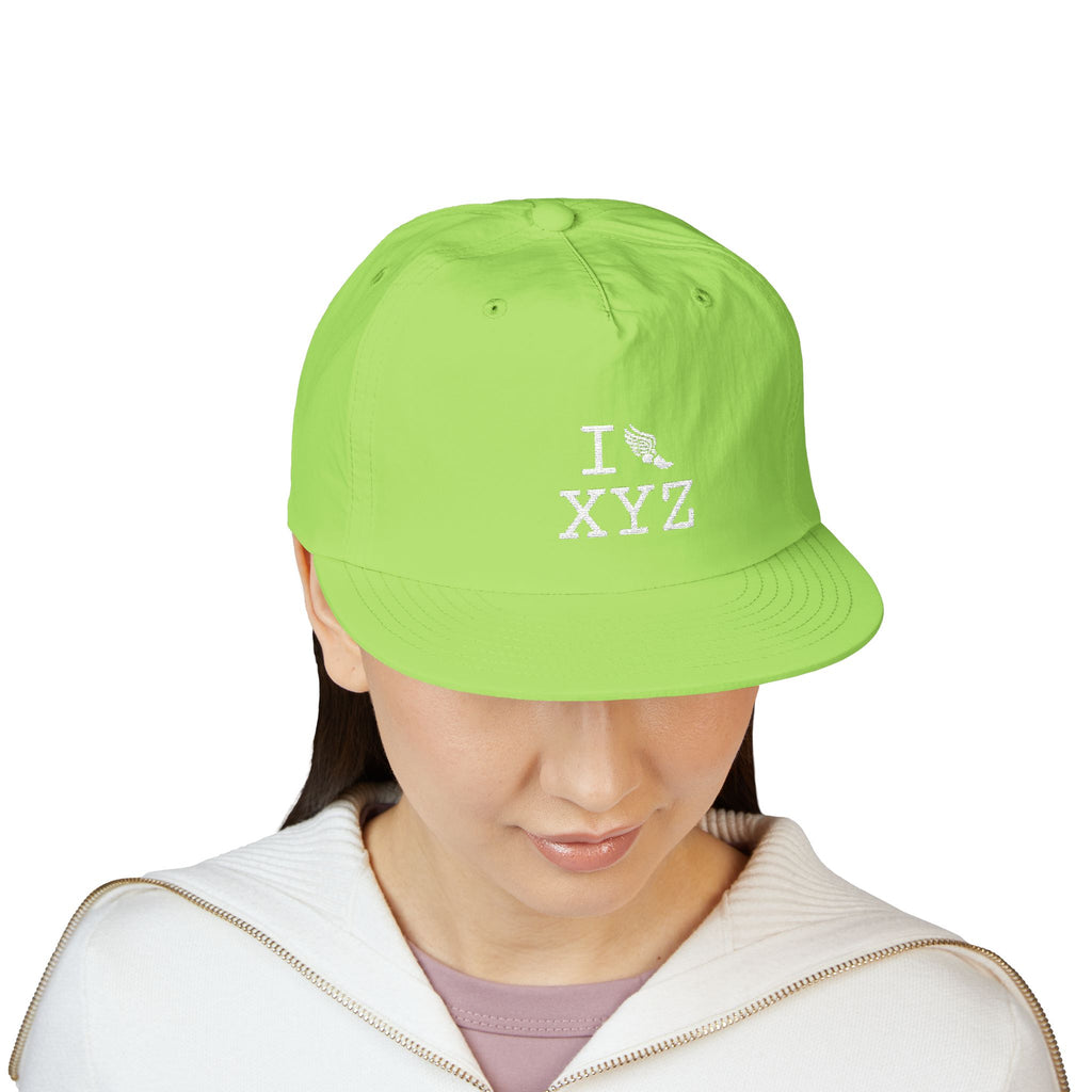 I Run athletic hat, white logo