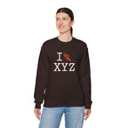 I Run sweatshirt, orange logo