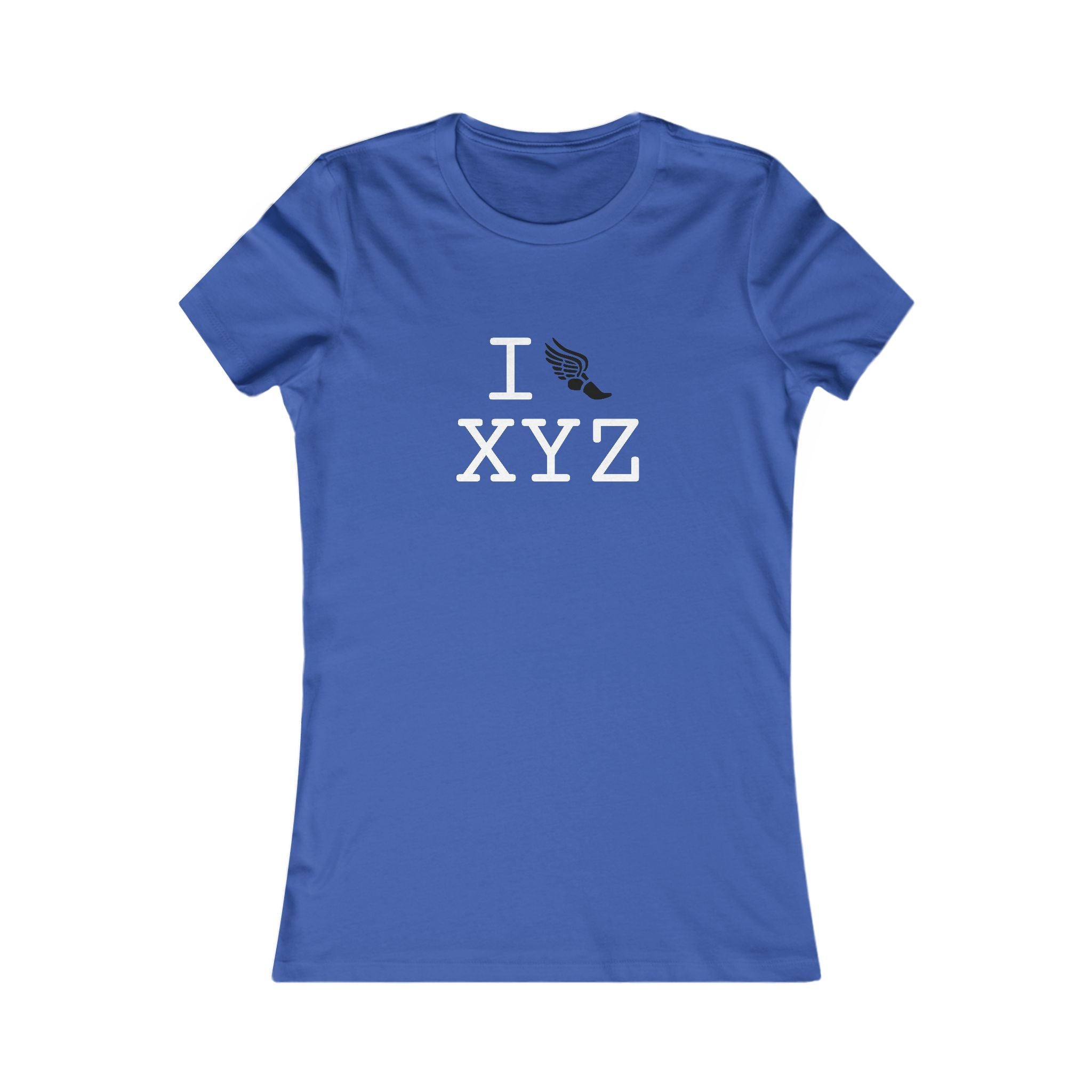 I Run ___ women's T, black logo