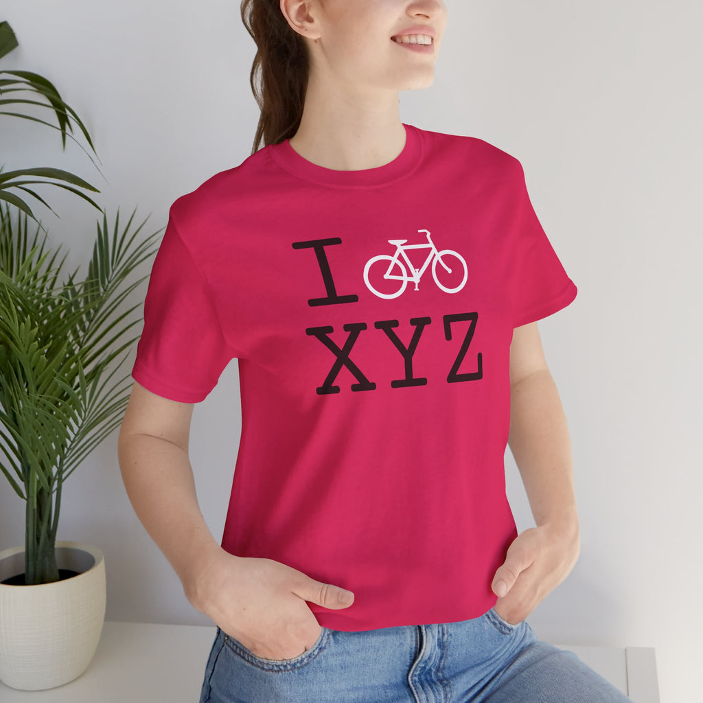 I Bike unisex T, white bike