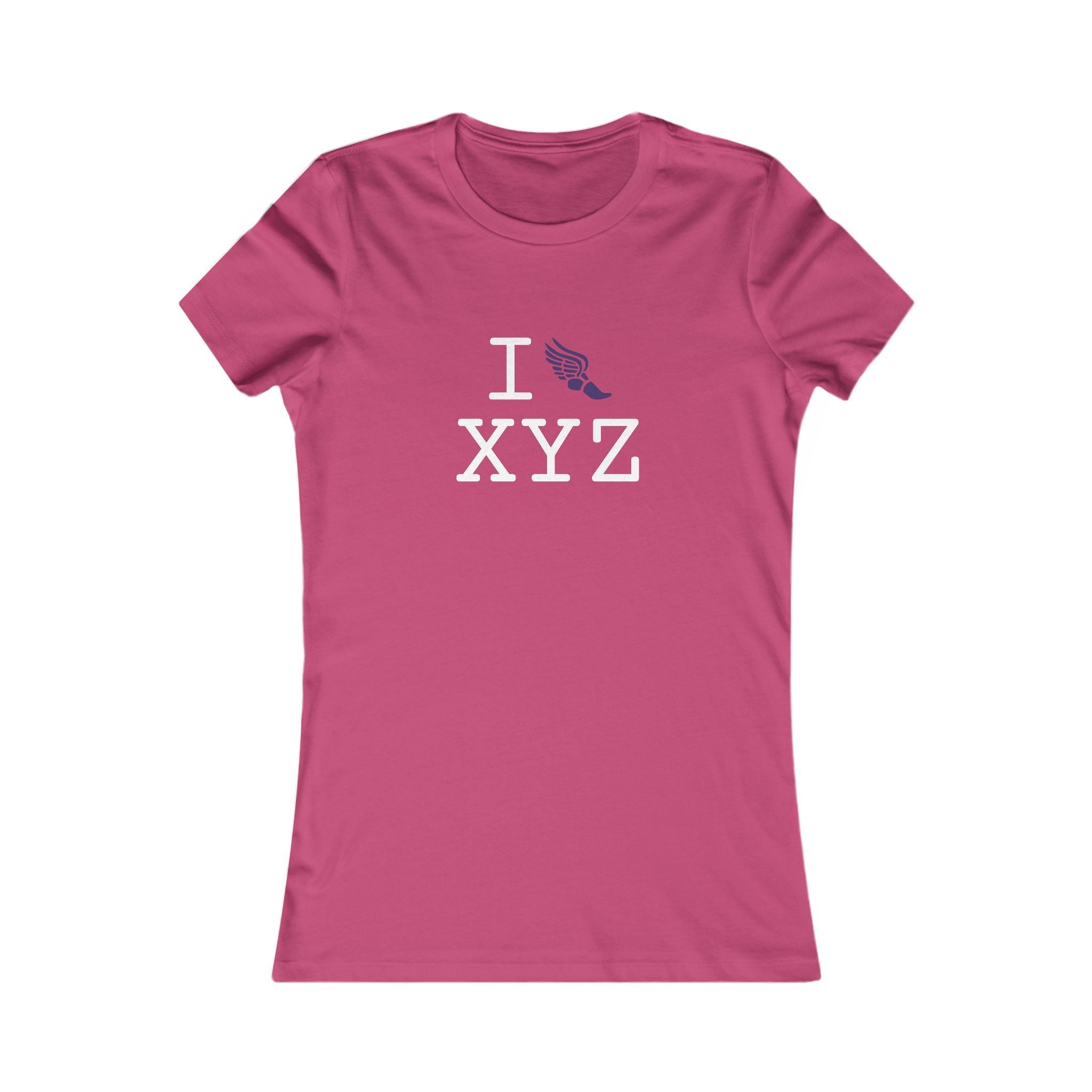 I Run ___ women's T, purple logo