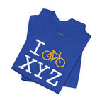 I Bike unisex T, yellow bike