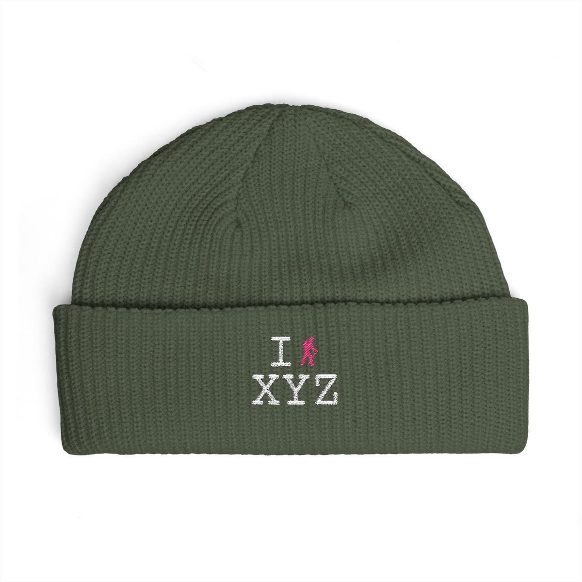I Hike beanie, pink hiker