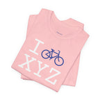 I Bike unisex T, blue bike