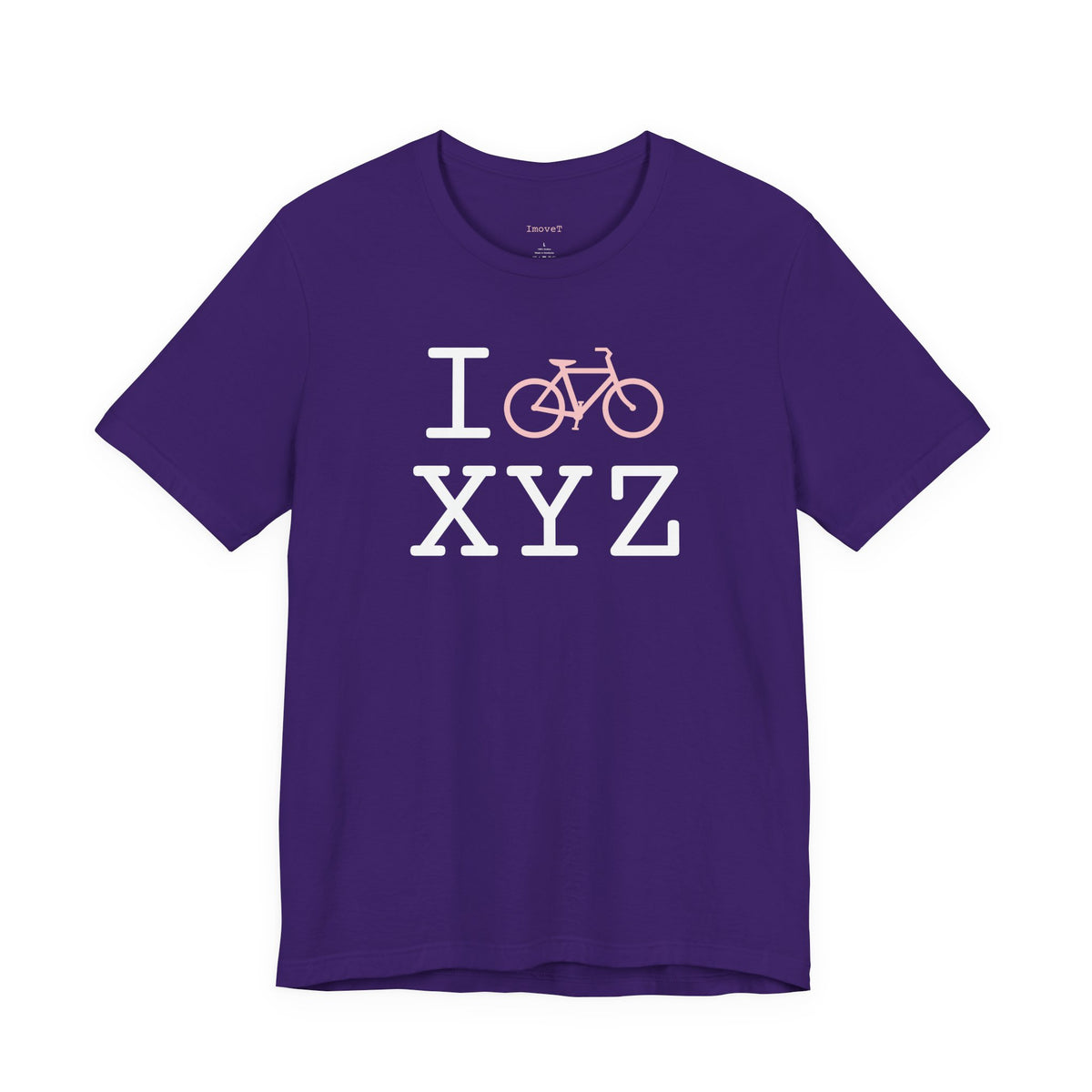 I Bike unisex T, pink bike
