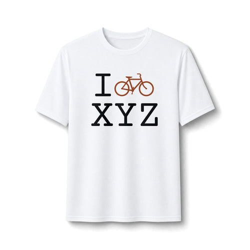"I Bike ___" athletic T, autumn bike