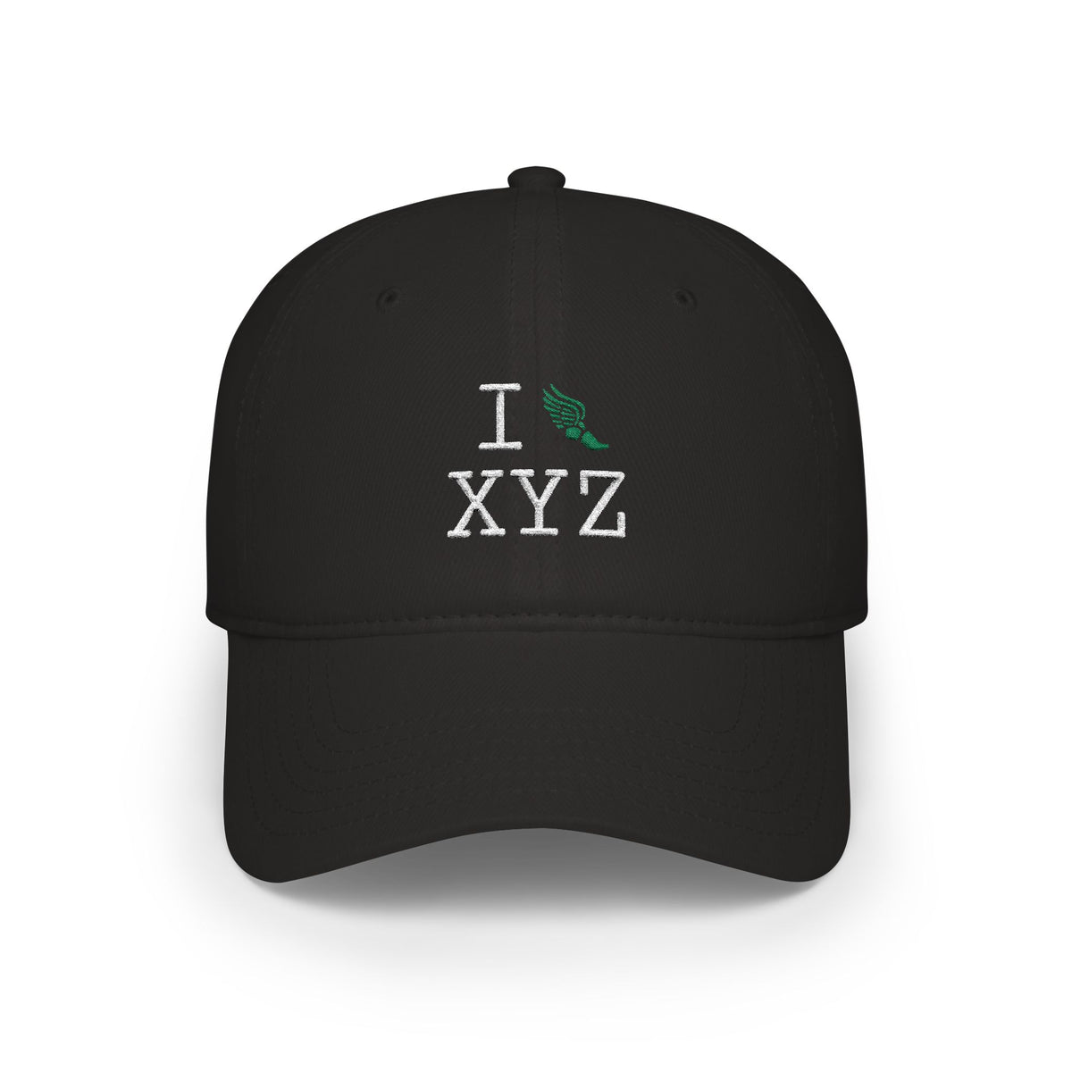 I Run baseball cap, green logo