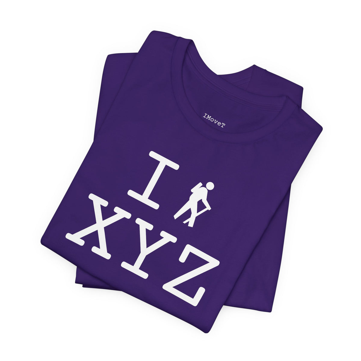 I Hike unisex T, white hiker