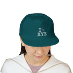I Run athletic hat, purple logo