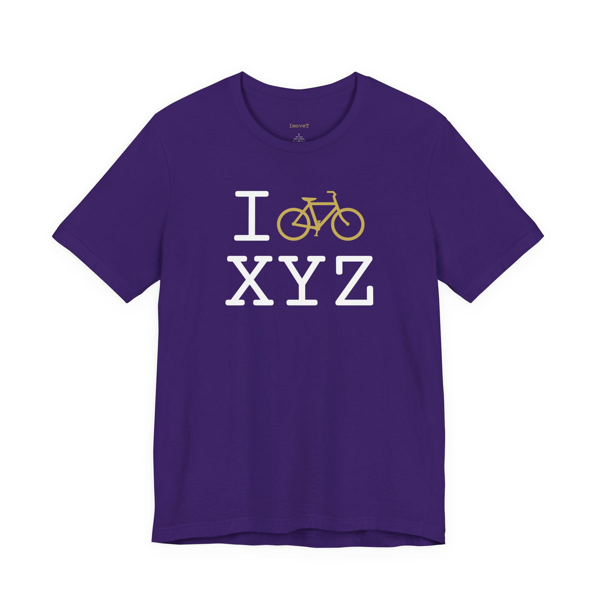 I Bike unisex T, gold bike