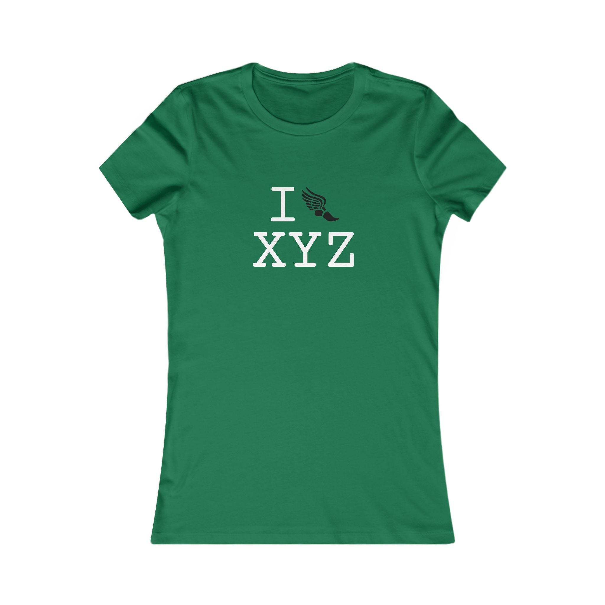 I Run ___ women's T, black logo