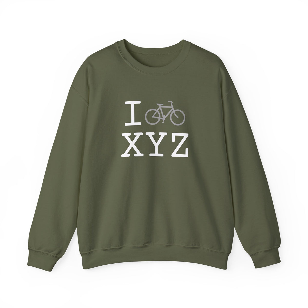 I Bike sweatshirt, grey bike
