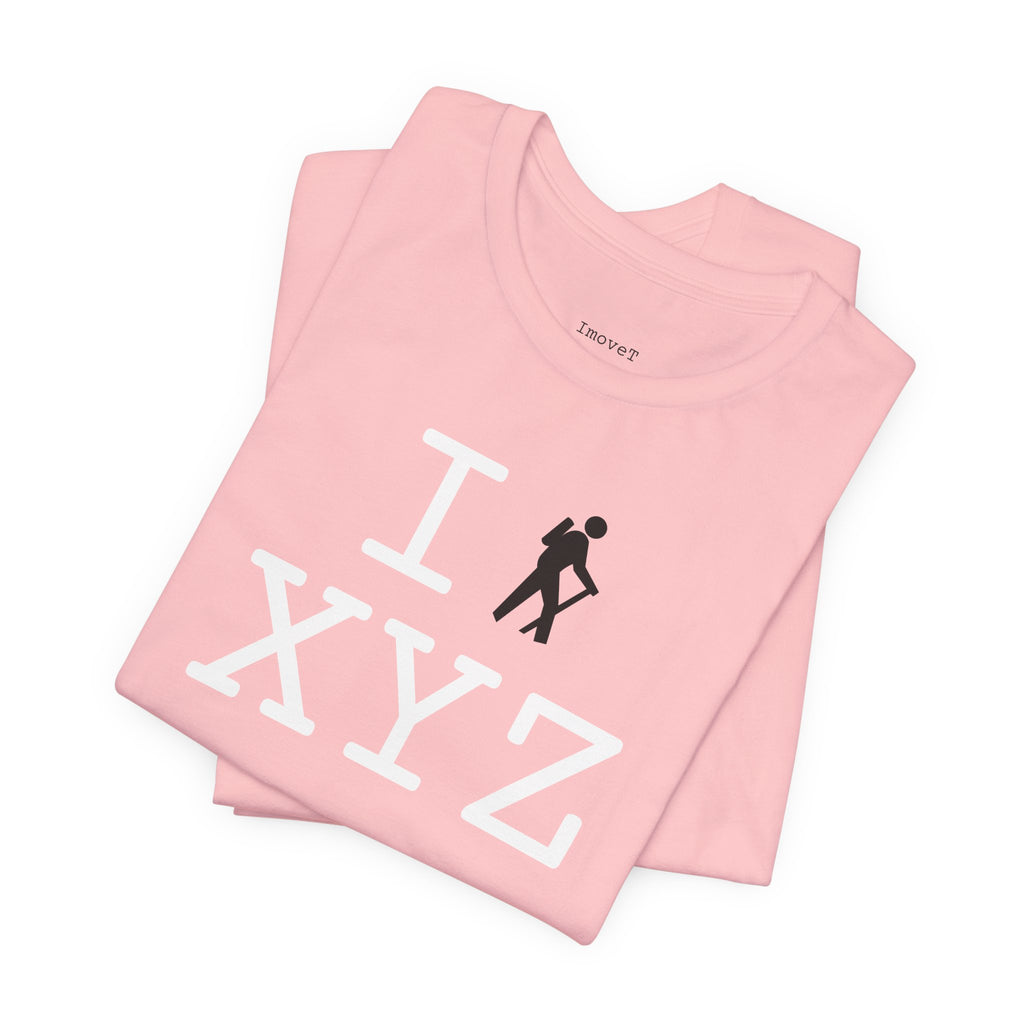I Hike unisex T, black hiker