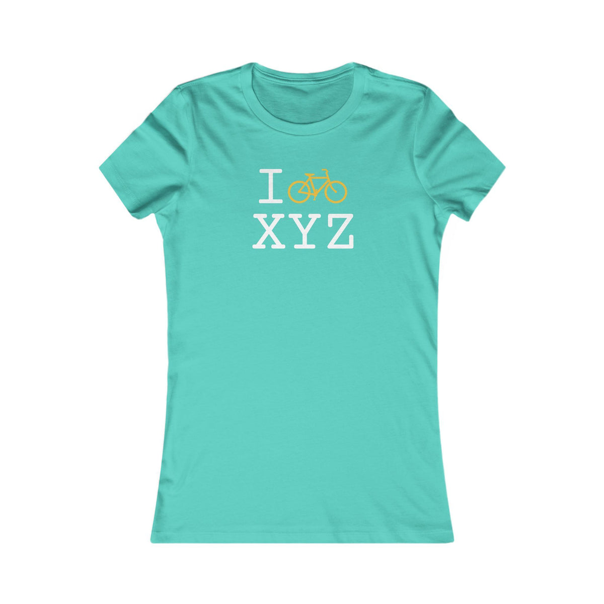 I Bike women's T, yellow bike