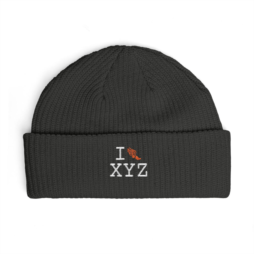 I Run beanie, orange logo