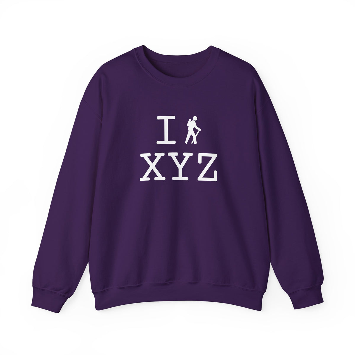 I Hike sweatshirt, white hiker