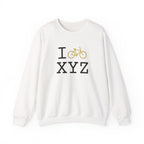 I Bike sweatshirt, gold bike