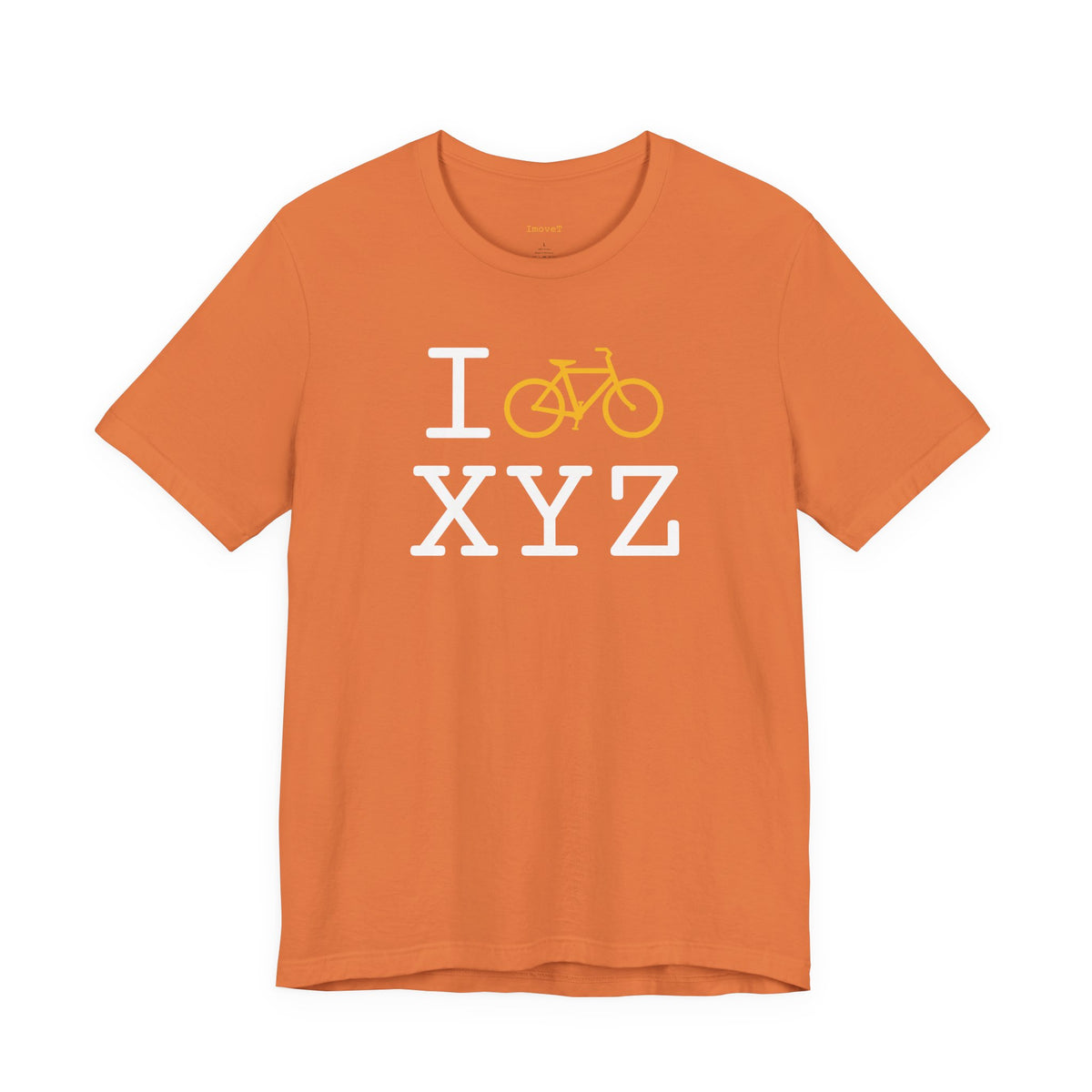 I Bike unisex T, yellow bike