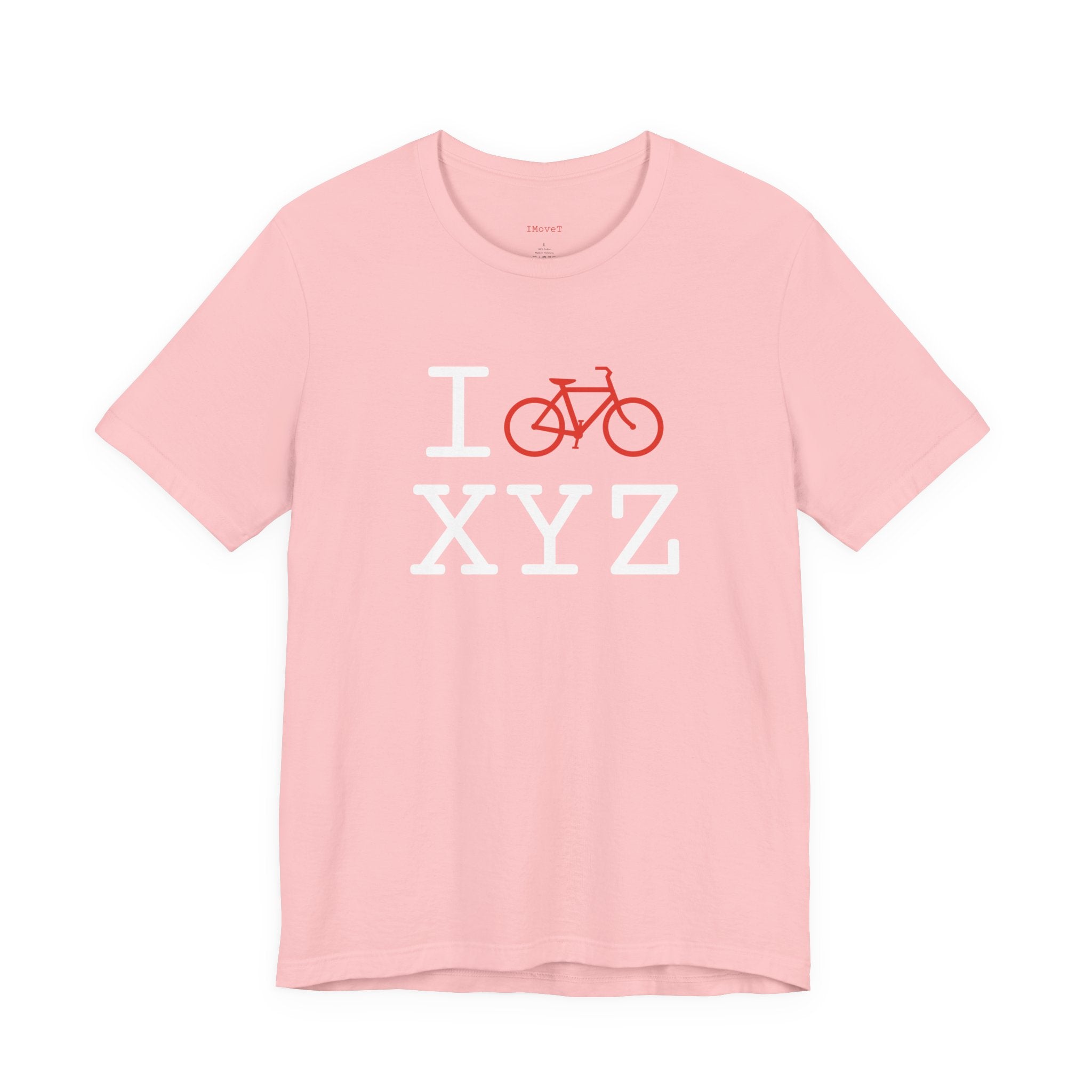 I Bike ___ unisex T, red bike