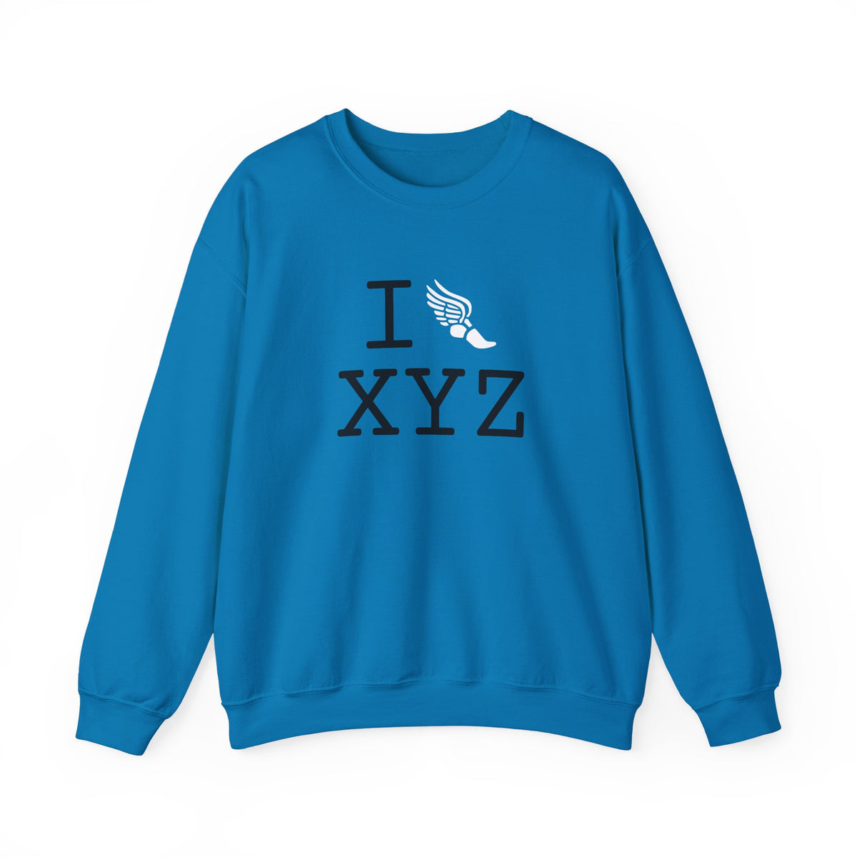 I Run sweatshirt, white logo