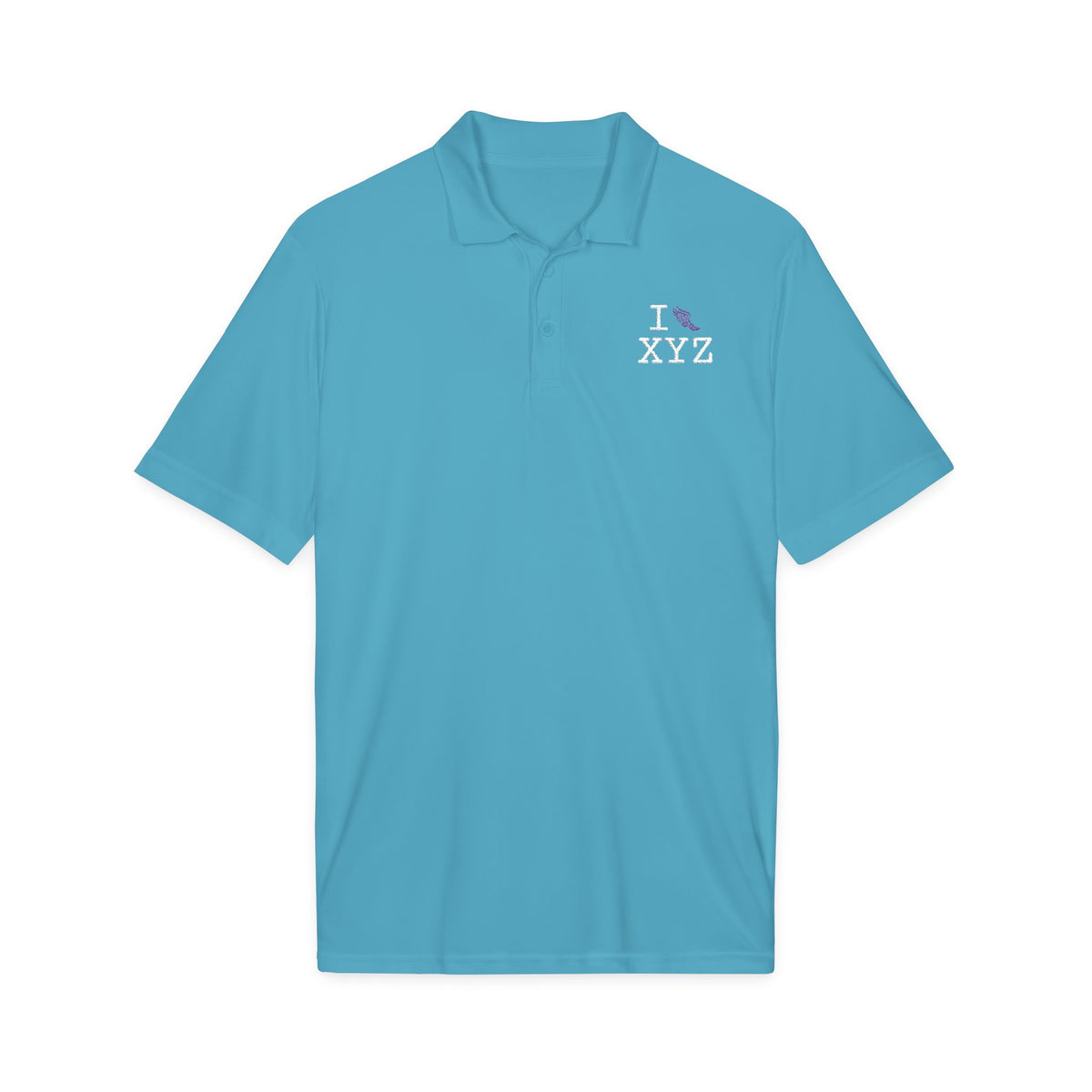 I Run polo, purple logo