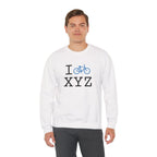 I Bike sweatshirt, light blue bike