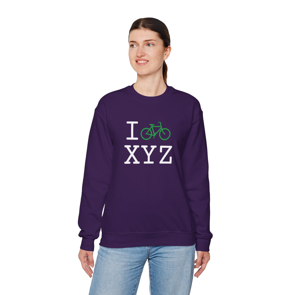 I Bike sweatshirt, green bike