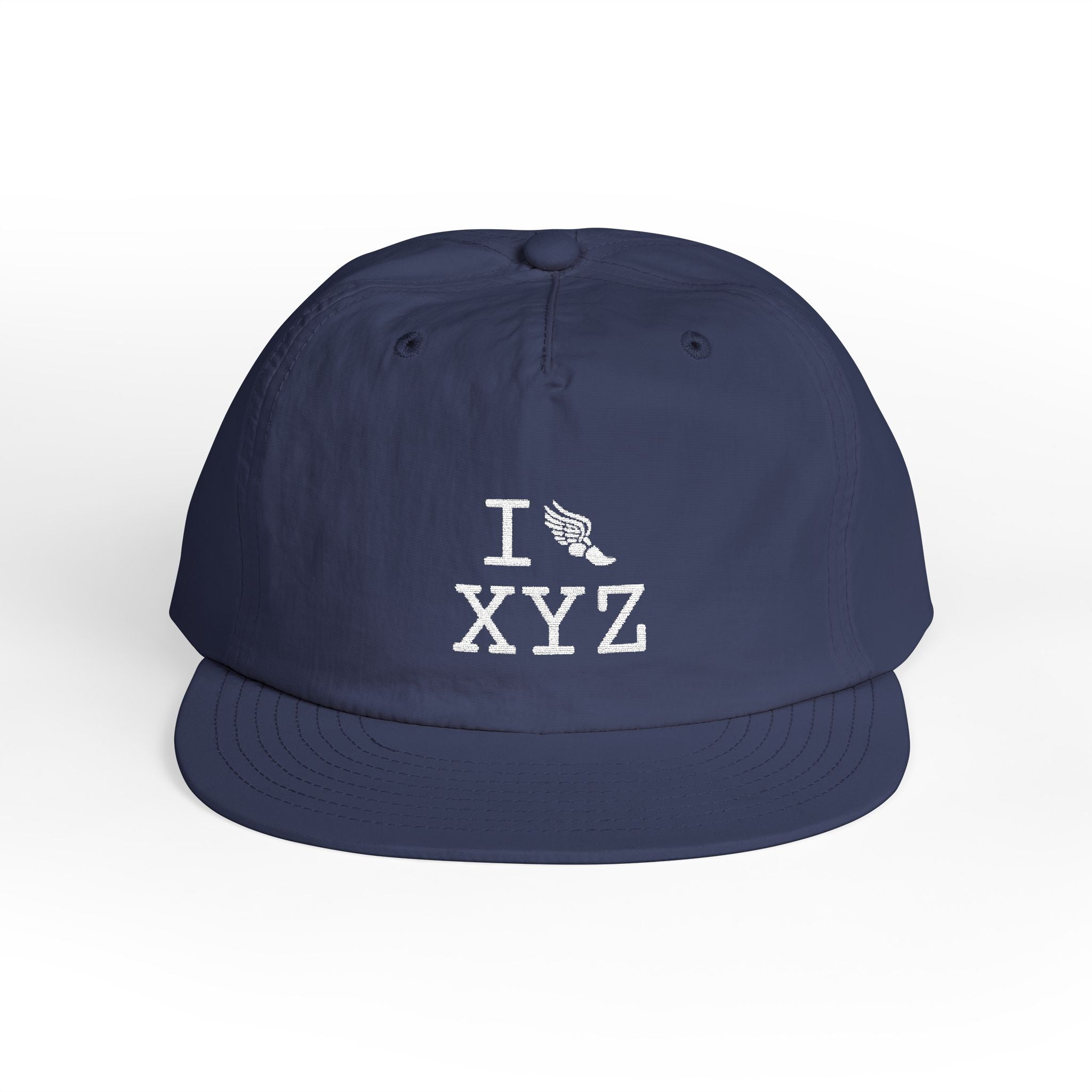 I Run athletic hat, white logo