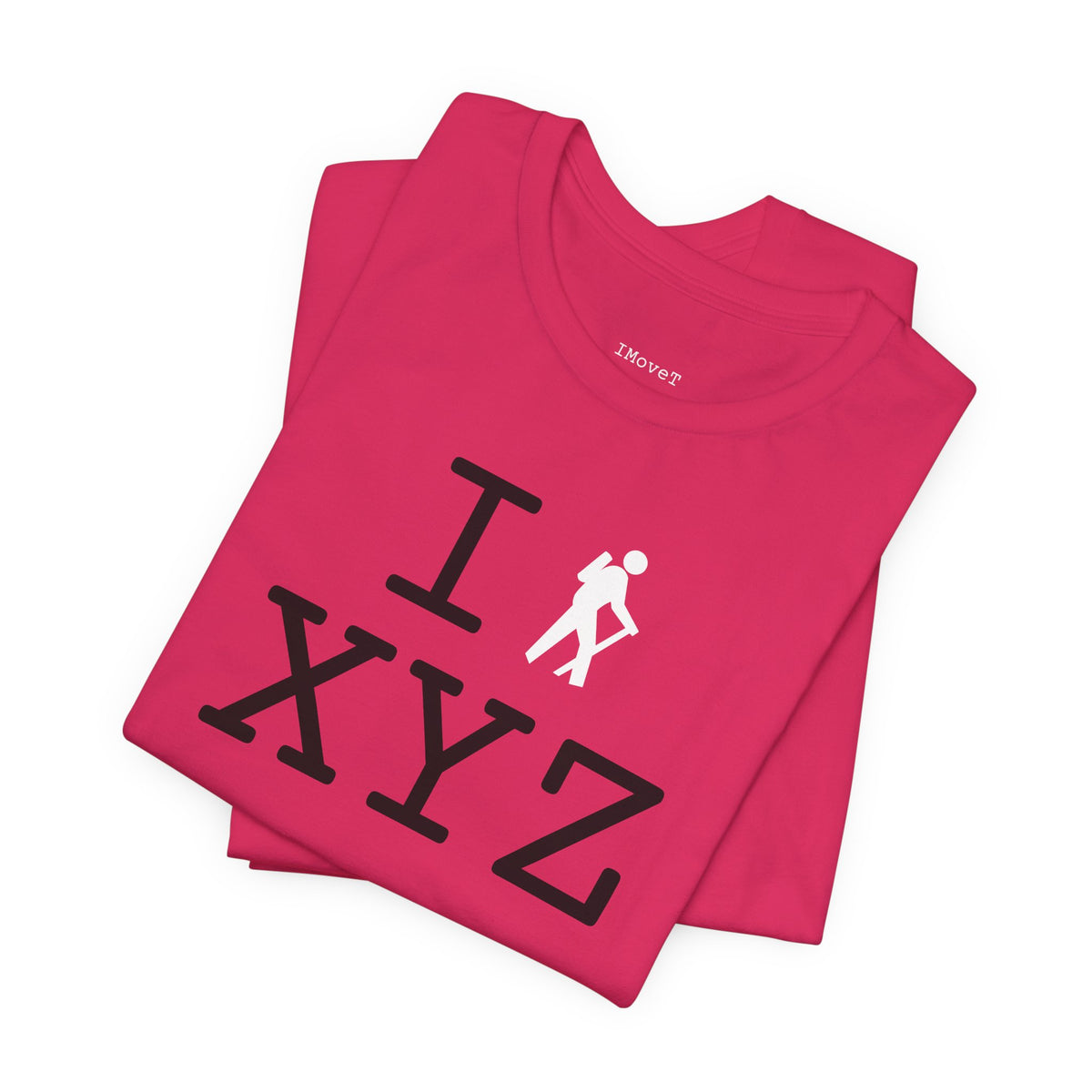 I Hike unisex T, white hiker