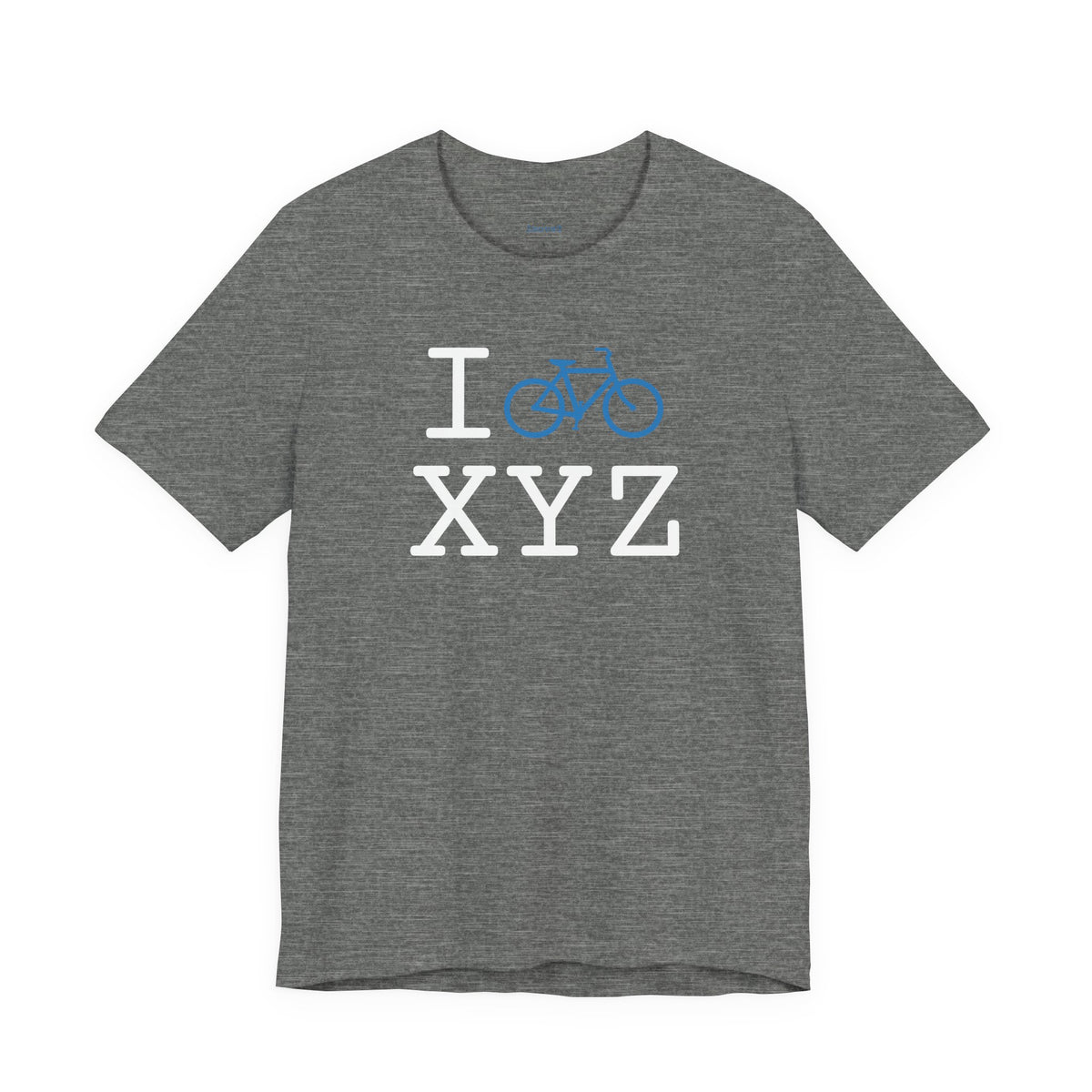 I Bike unisex T, light blue bike