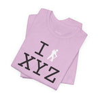 I Hike unisex T, white hiker