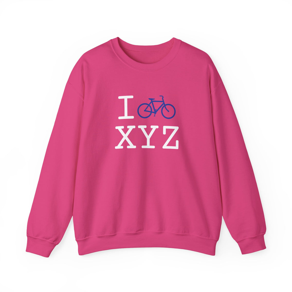 I Bike sweatshirt, blue bike