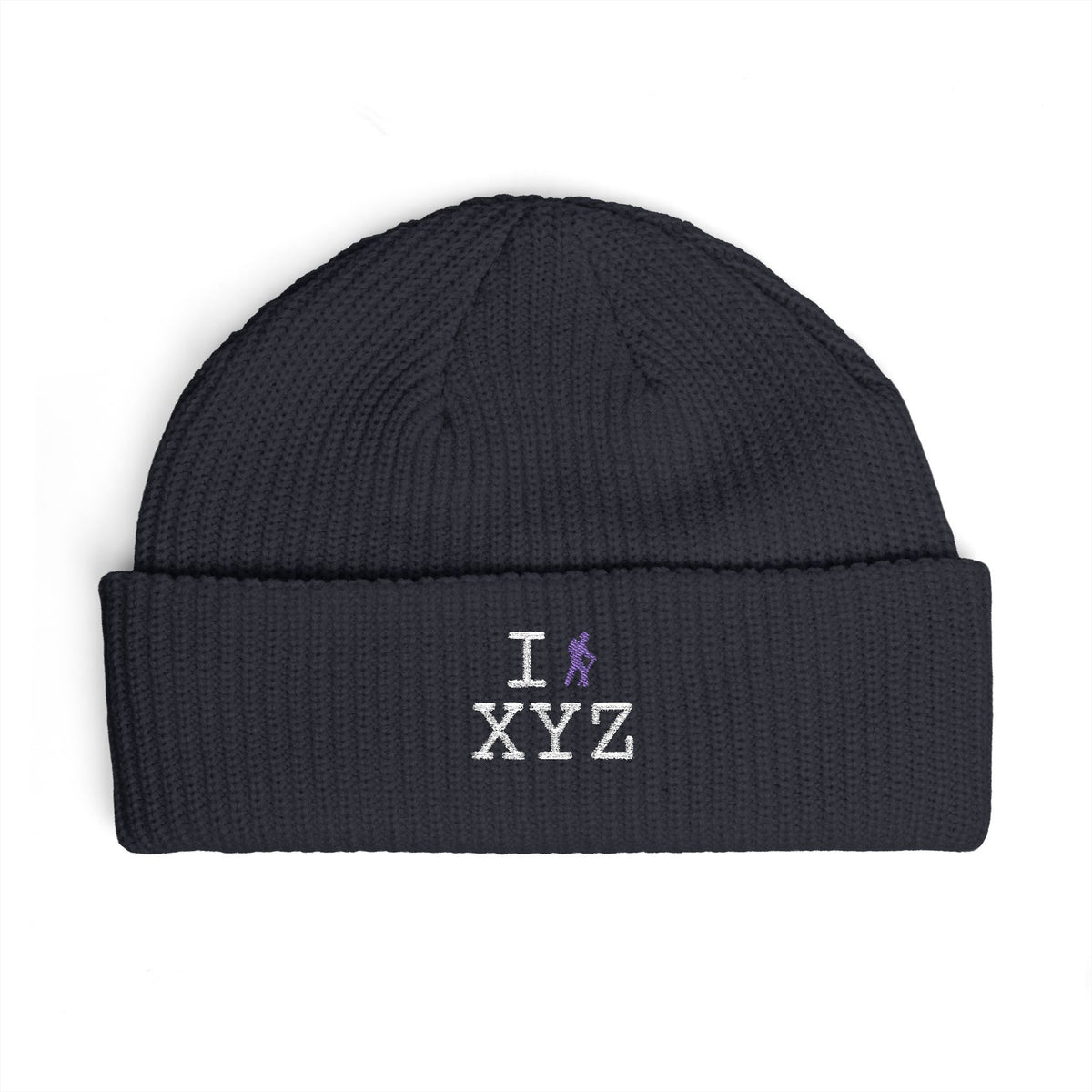 I Hike beanie, purple hiker