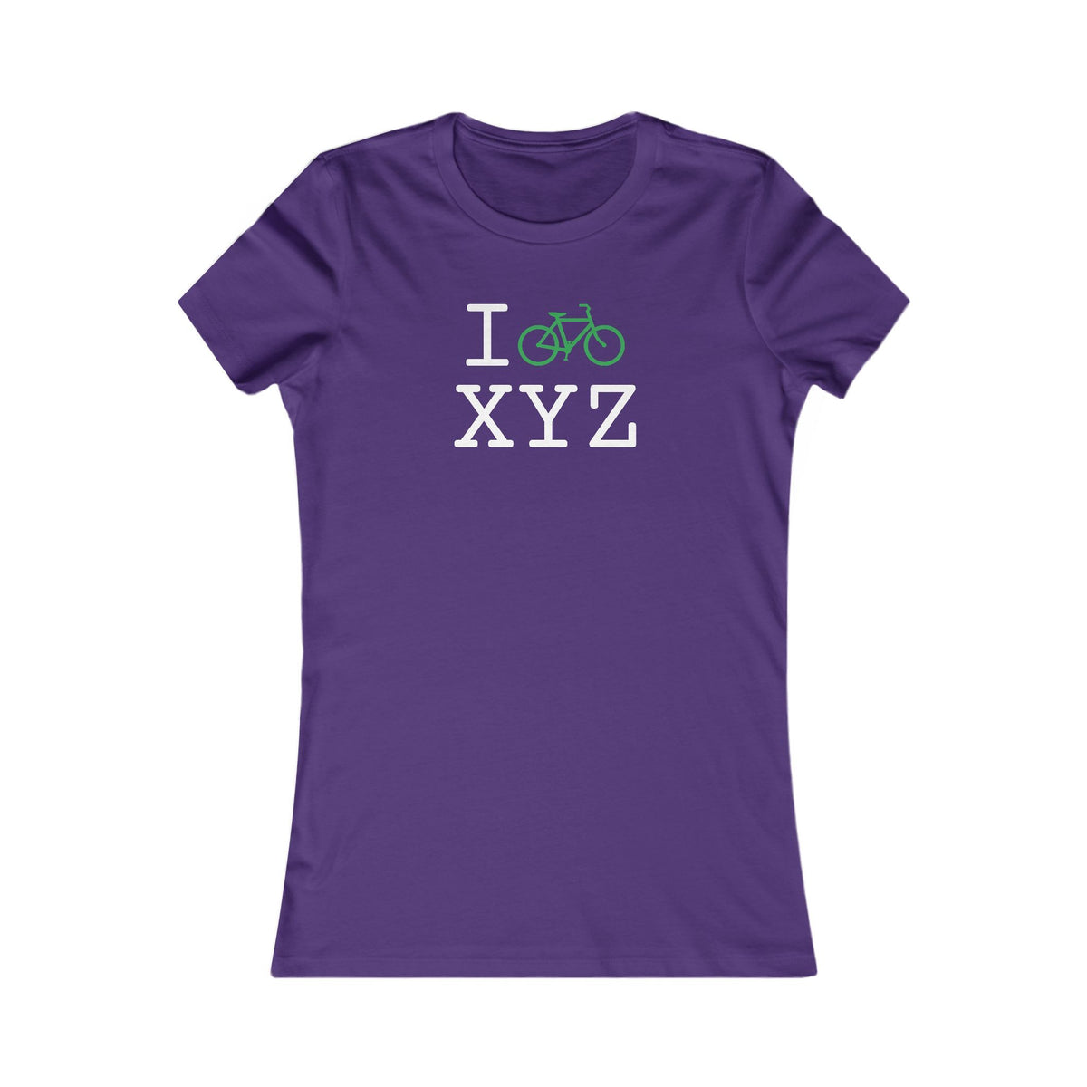 I Bike women's T, green bike