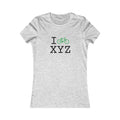 "I Bike ___" women's T, green bike
