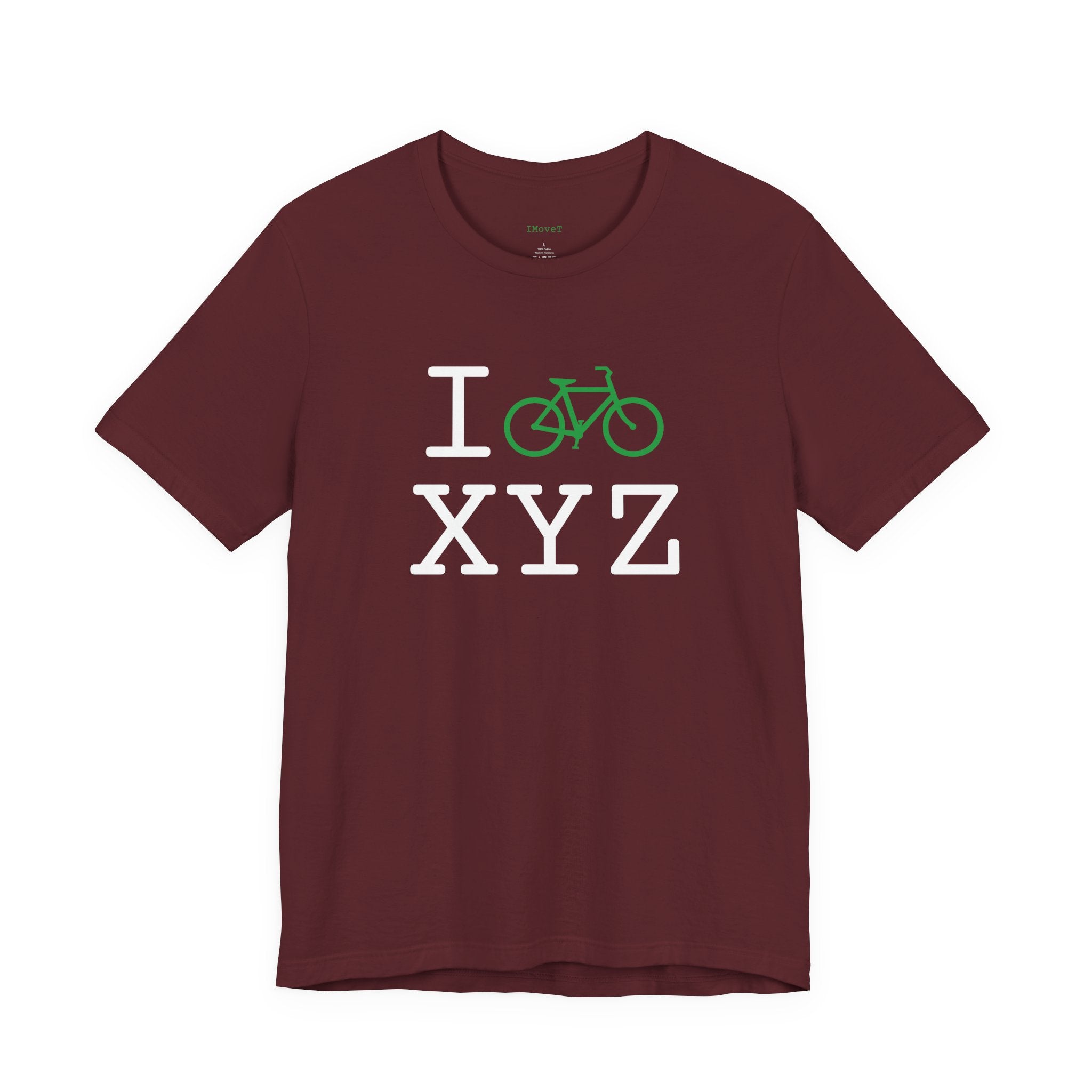 I Bike ___ unisex T, green bike