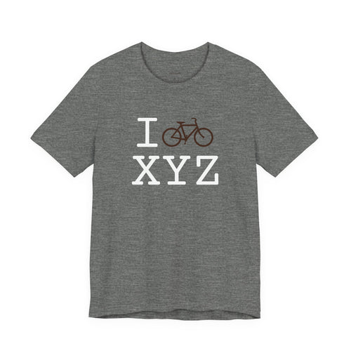 I Bike unisex T, brown bike