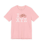 I Bike unisex T, dark orange bike