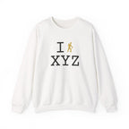 I Hike sweatshirt, gold hiker