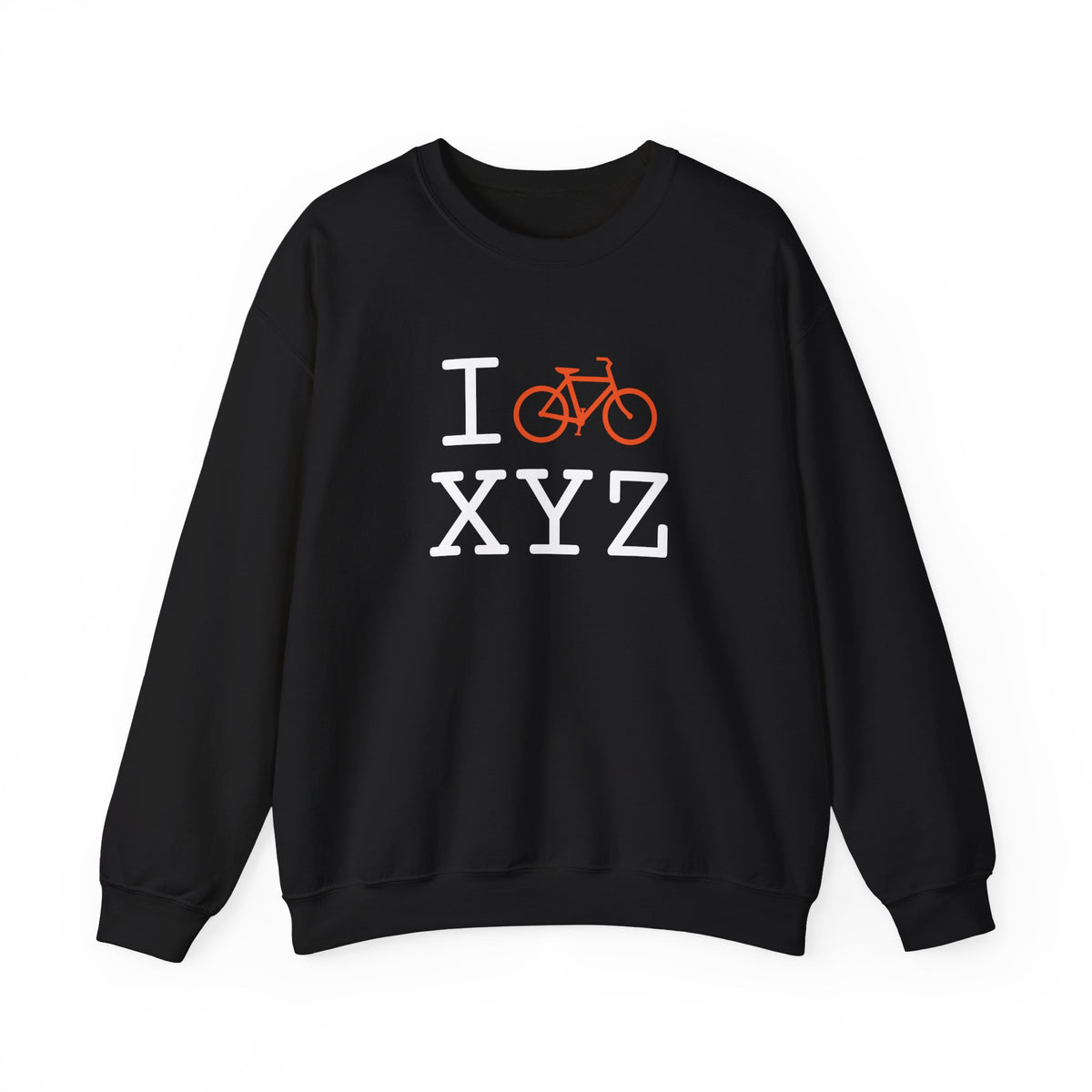 I Bike sweatshirt, orange bike