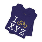 I Bike unisex T, gold bike