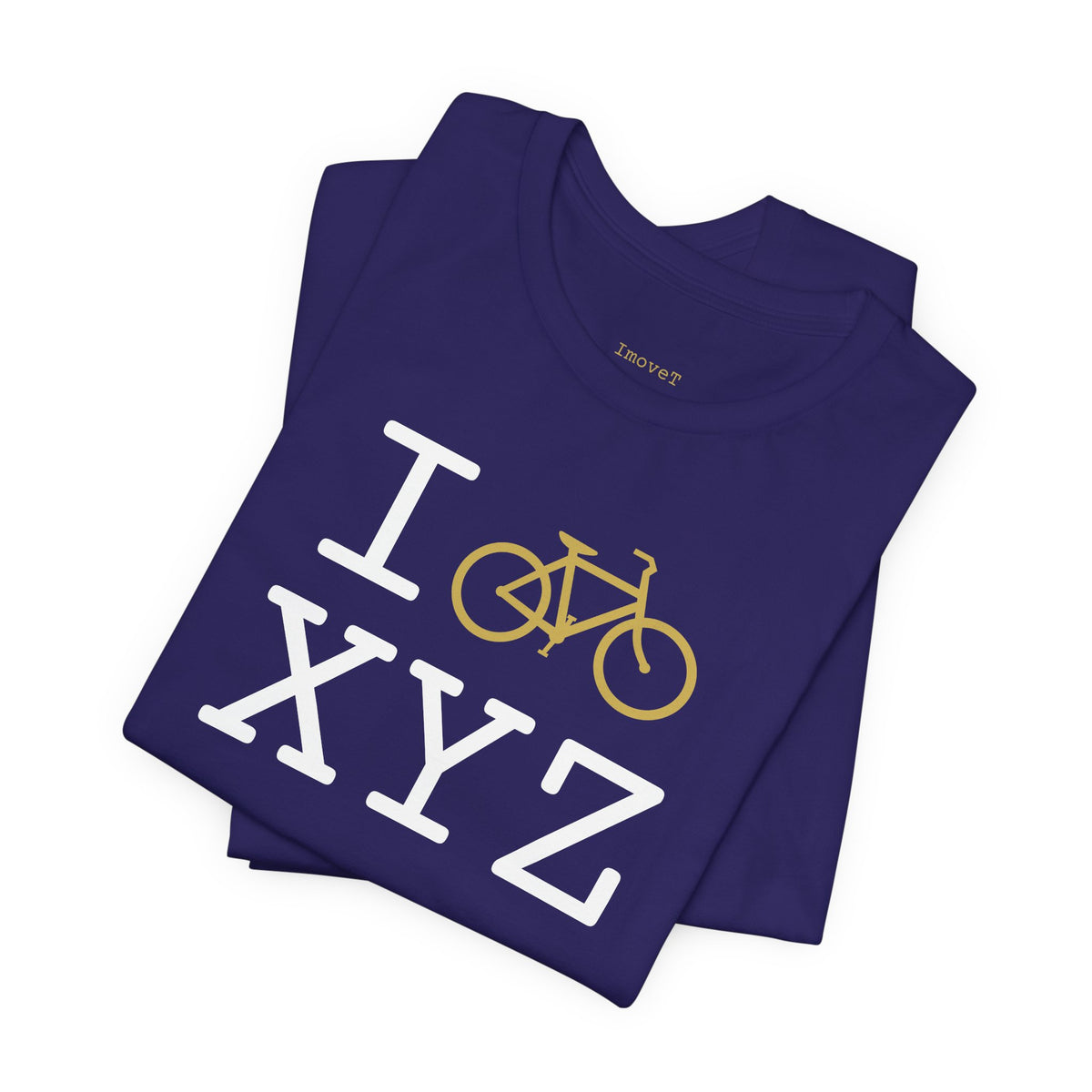 I Bike unisex T, gold bike