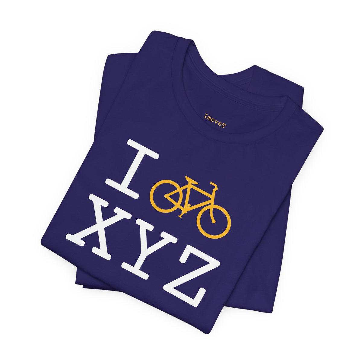 I Bike unisex T, yellow bike