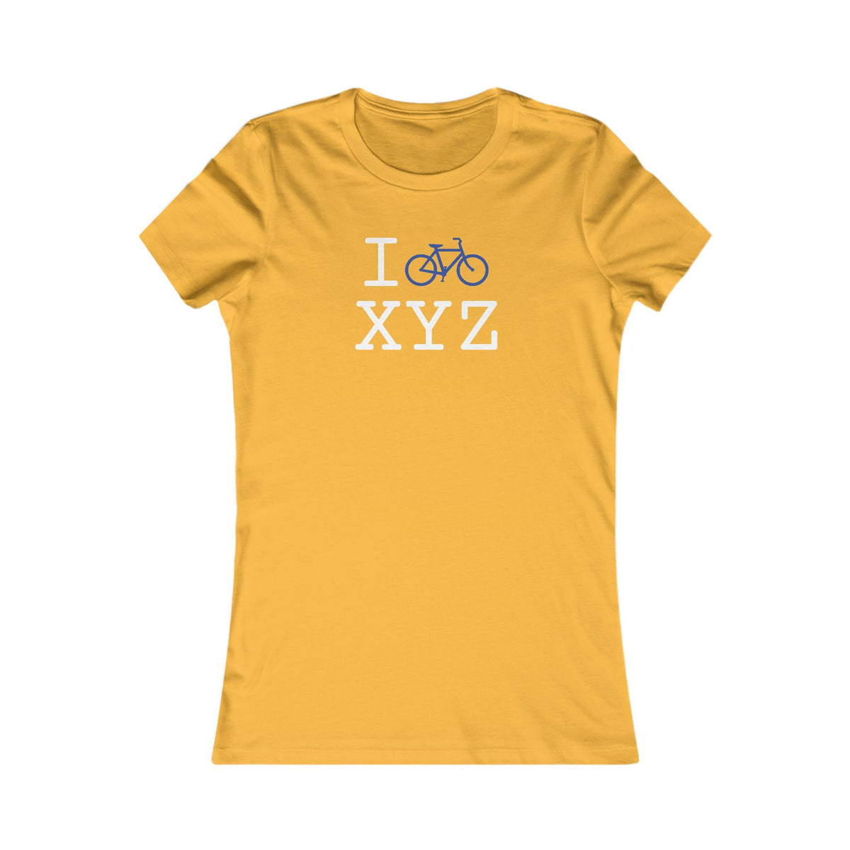 I Bike women's T, blue bike