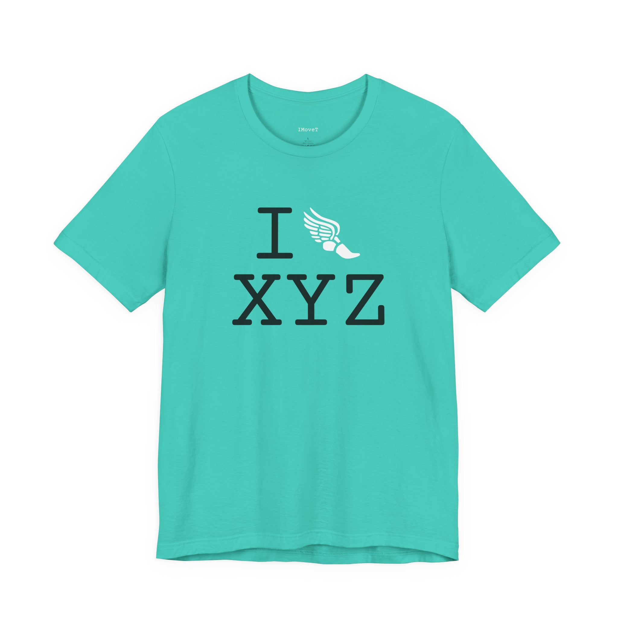 I Run ___ unisex T, white logo